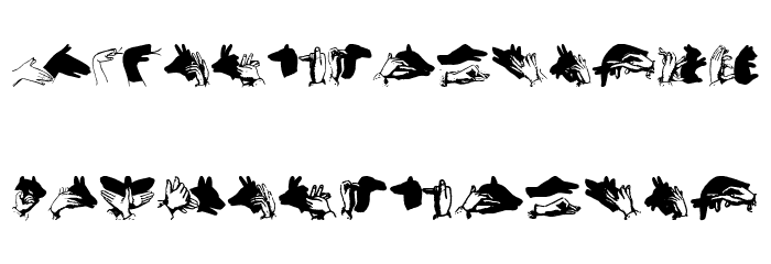 Hand Shadows Icons Font LOWERCASE