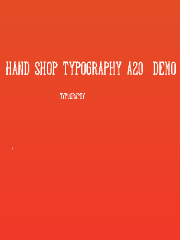 Hand Shop Typography A20_demo Poster