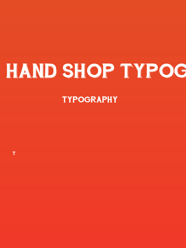 Hand Shop Typography C30_demo Poster