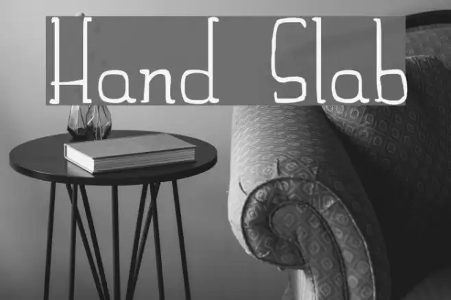 Hand Slab Font examples