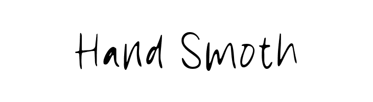 Hand Smoth  フリーフォントのダウンロード
