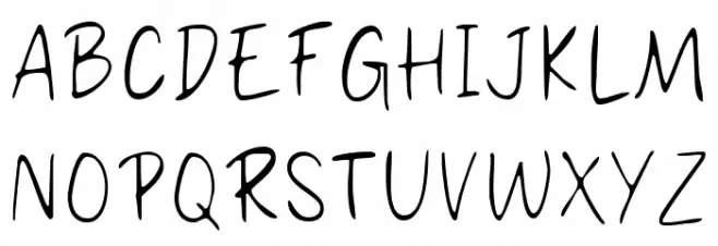Hand Smoth Schriftart Groß