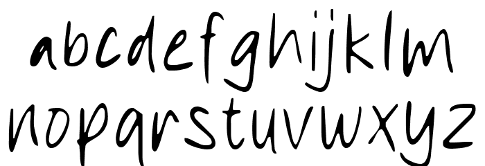 Hand Smoth Font LOWERCASE