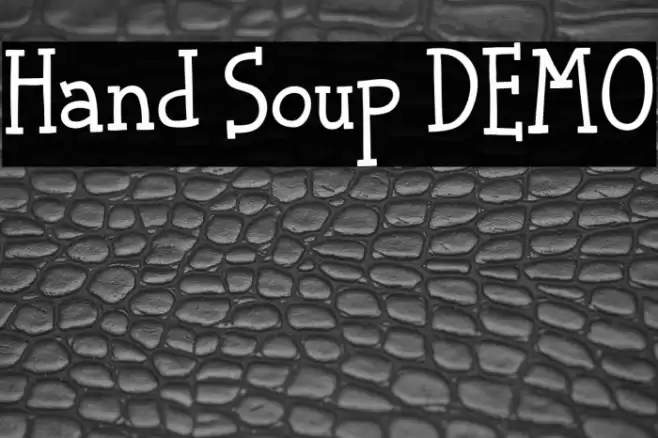 Hand Soup DEMO フォント examples