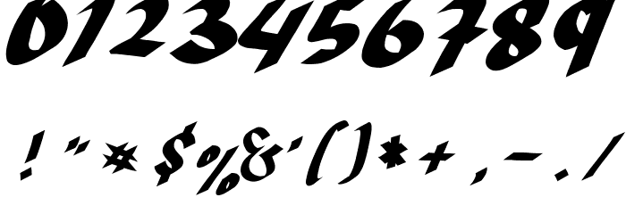 Hand Strike Font OTHER CHARS