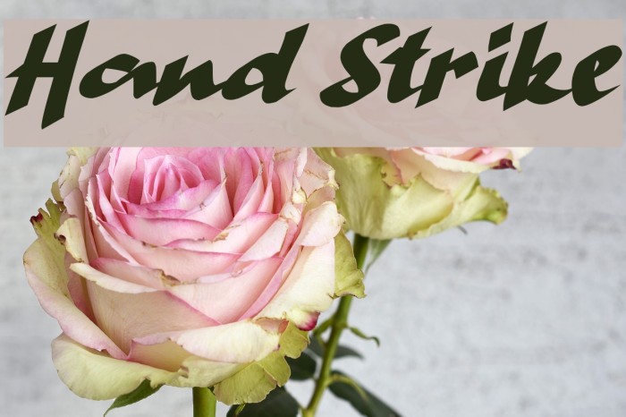 Hand Strike Font examples