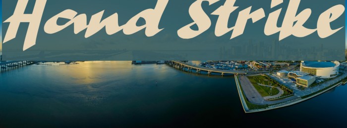 Hand Strike Font examples