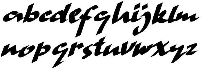 Hand Strike Font LOWERCASE