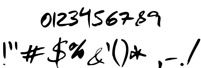 Hand Test Font OTHER CHARS