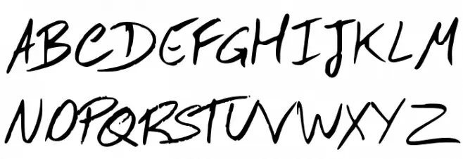 Hand Test Schriftart Groß