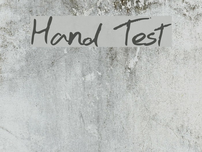 Hand Test Font examples