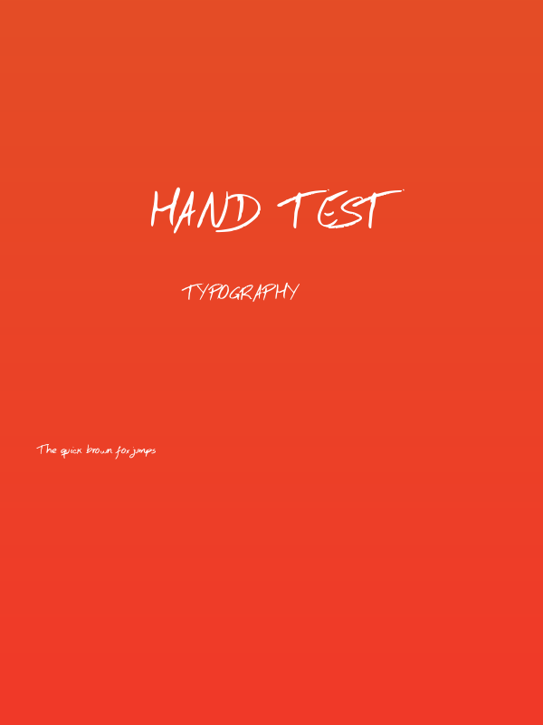 Hand Test Poster