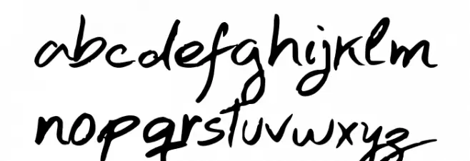 Hand Test Font LOWERCASE