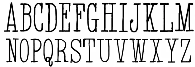 Hand TypeWriter Schriftart Groß