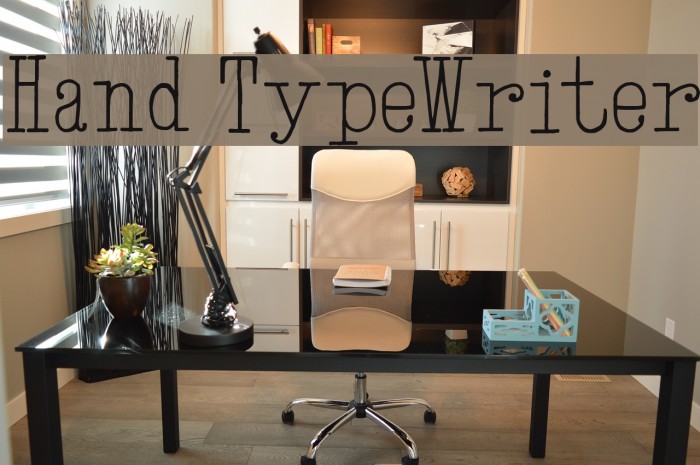Hand TypeWriter Font examples