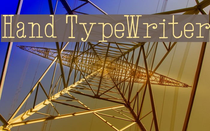 Hand TypeWriter Font examples