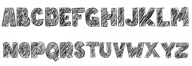 Hand Write Schriftart Groß