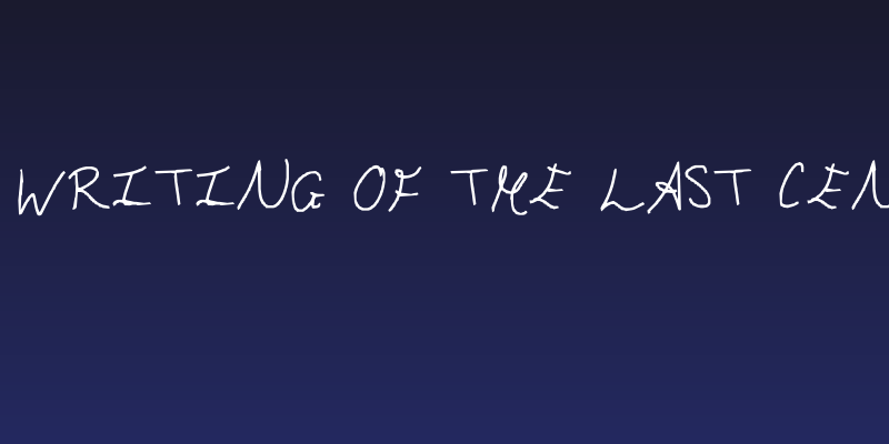 Hand Writing of the Last Century Social Header