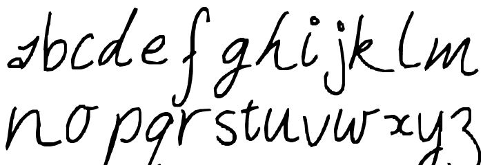 Hand Writing of the Last Century Font LOWERCASE