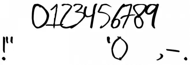 Hand Writing Font OTHER CHARS