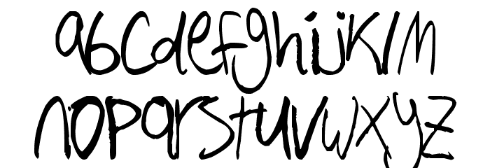 Hand Writing Font LOWERCASE