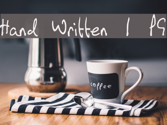 Hand Written 1 PG Font examples