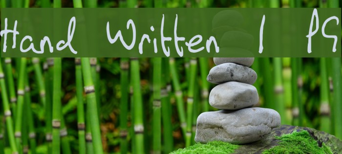 Hand Written 1 PG Font examples