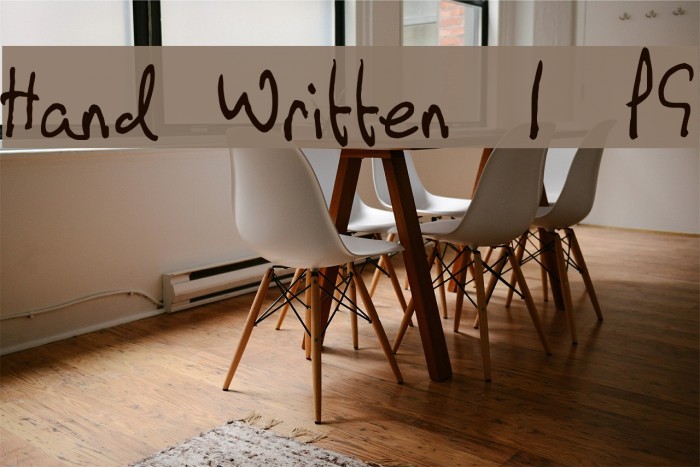 Hand Written 1 PG Font examples