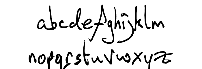 Hand Written 1 PG Font LOWERCASE