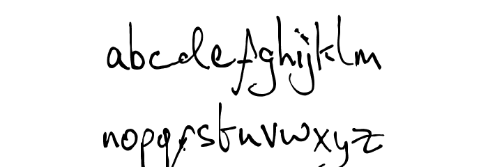 Hand Written 2 PG Font LOWERCASE