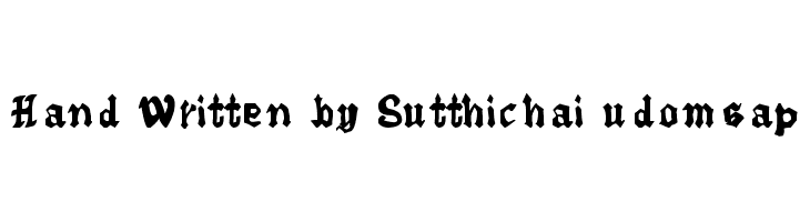 Hand Written by Sutthichai udomsap  لخطوط تنزيل