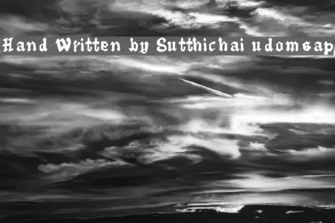 Hand Written by Sutthichai udomsap Font examples