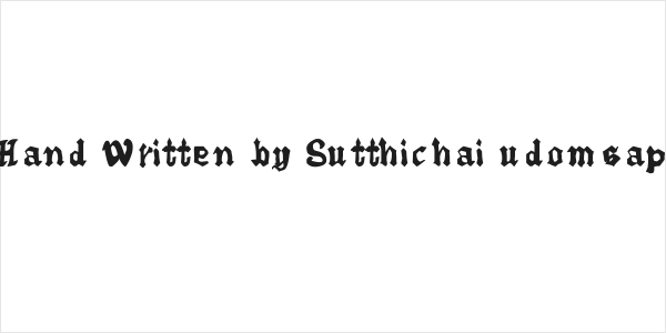 Hand Written by Sutthichai udomsap Logo