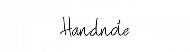 Hand note  नि: शुल्क फ़ॉन्ट्स डाउनलोड