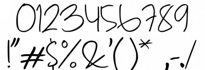 Hand note Font OTHER CHARS