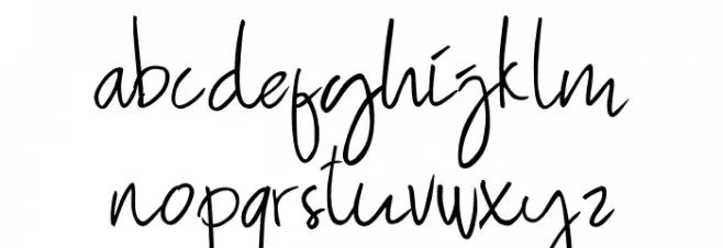 Hand note Font Litere mici