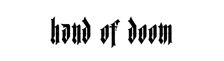Hand of Doom  font caratteri gratis