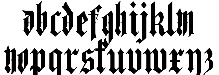 Hand of Doom Font LOWERCASE