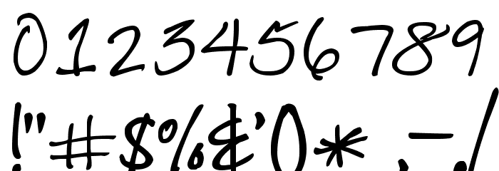 Hand of Hee Font Alte caractere
