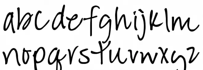 Hand of Hee Font LOWERCASE