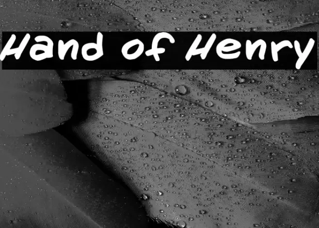 Hand of Henry Schriftart examples