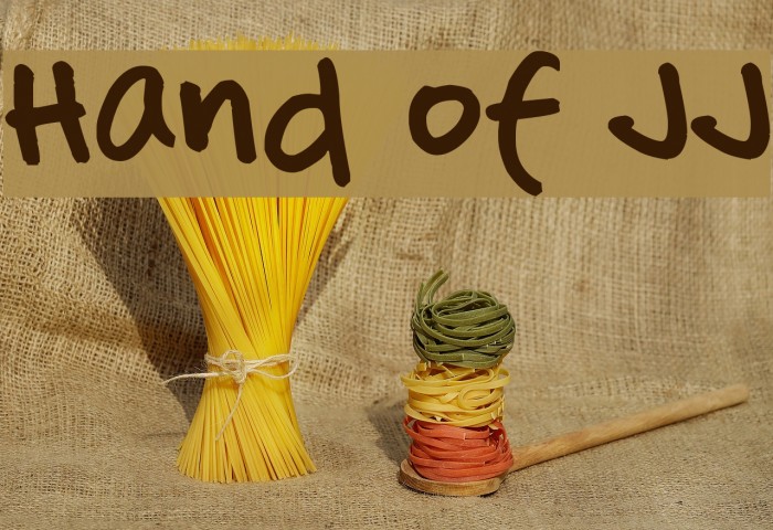 Hand of JJ Font examples