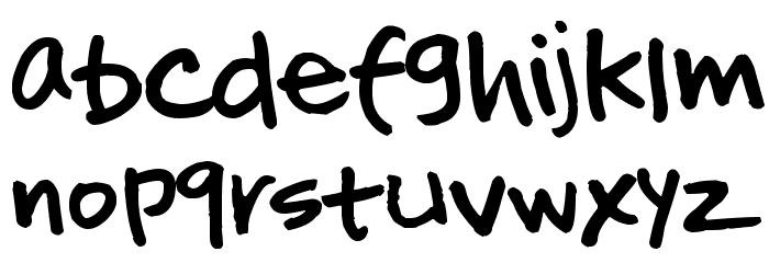 Hand of JJ Font LOWERCASE