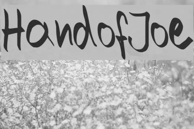 Hand of Joe Font examples