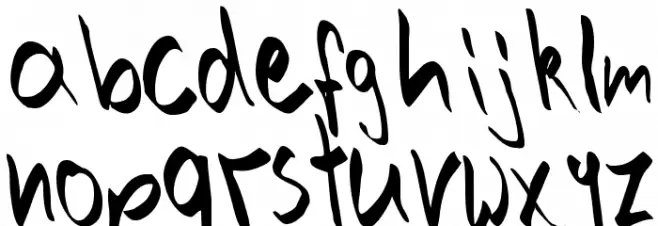 Hand of Joe Font LOWERCASE