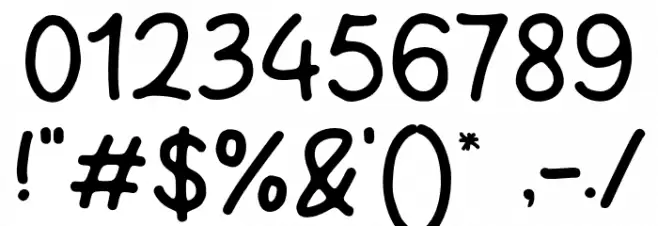 Hand of Jun Font OTHER CHARS