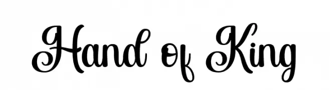 Hand of King  Frei Schriftart Herunterladen