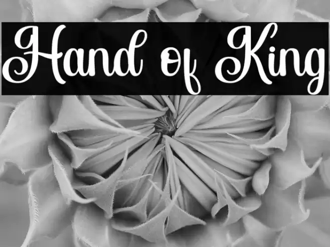 Hand of King Font examples