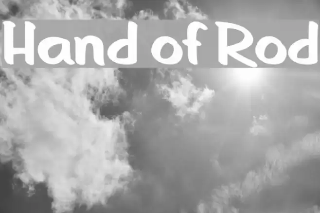 Hand of Rod Font examples