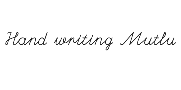 Hand writing Mutlu Logo